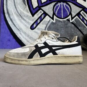 Size 8.5 - Onitsuka Tiger GSM White Black Low Top Lace Sneakers Shoes D5K2Y Mens